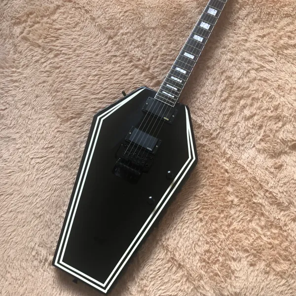 Kablolar Gitar Fabrikası Özel Ücretsiz Kargo ile Yepyeni Highquality Black Ele Gitar üretiyor