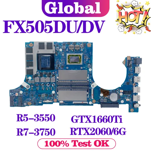 Taccuino della scheda madre FX505D Mainboard per ASUS FX505DU FX505DV FX95D FX705DU MW505D PX505D TUF505D MW705D PX705D TUF705D LAPOP MATHIA