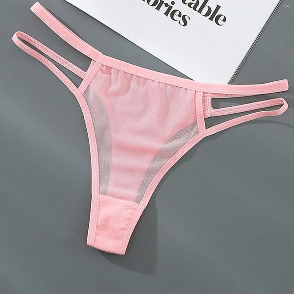 Frauenhöfen sexy Unterwäsche hautfreundliche Bikini und Tanga weiche Hipster-Briefs bloße Mesh Mesh Underpants Bragas Bragas