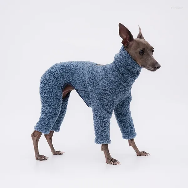 Hundekleidung Windhundjacke warme Whippet-Kleidung Vierbeiner Mantel Super dickes Winter Reversible Fleece Italienisch