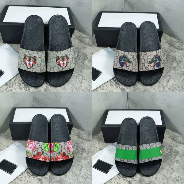 Pantofole sandali designer paris nuovi vetrini in gomma sandali broccato floreale donna uomo scivoloso flip flops flop