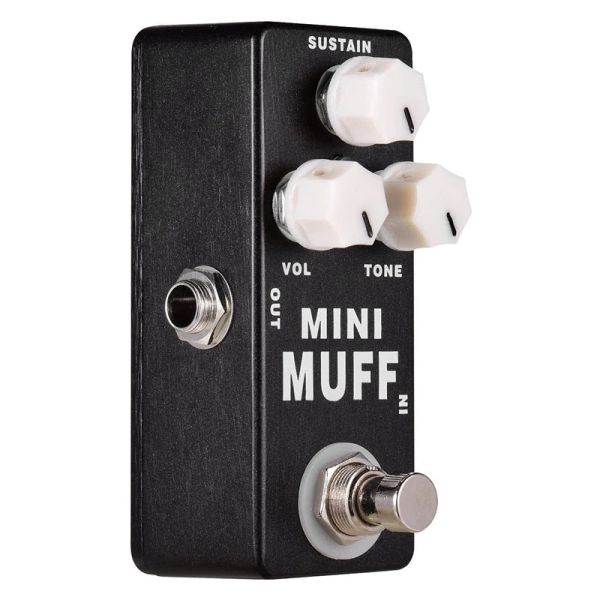 Cabos Mini Mosky Muff Fuzz Distorção Pedal de efeito elétrico de guitarra