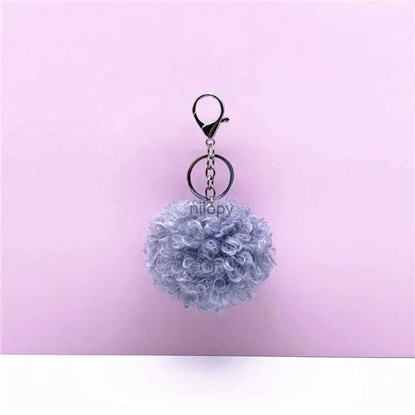 Keychains Cacadalhos 8cm Fake Fur Keychain Ball Curly Cute Bag Bol