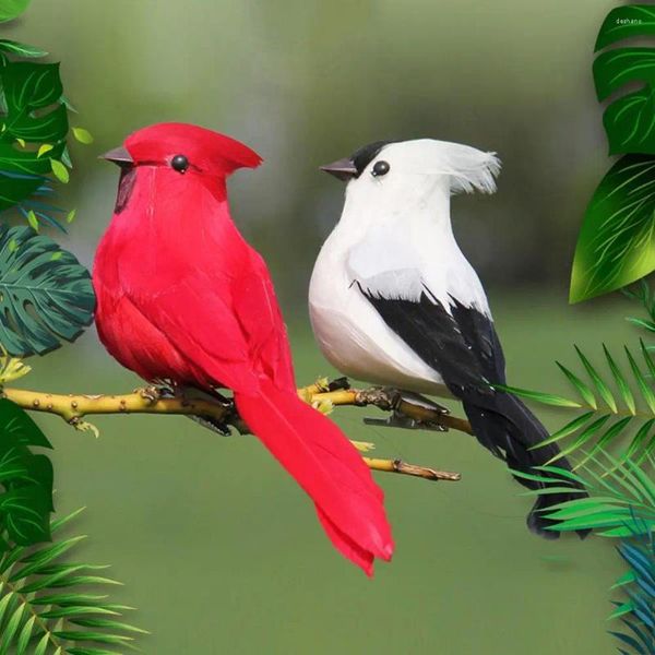 Decorações de jardim, simulação artificial, simulação de espuma de espuma Parrots imitação de pássaro adereços para casa decoração de casamento ao ar livre