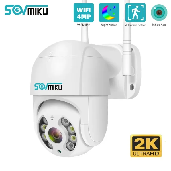 Sistema 2K Wifi Smart Ptz IP Camera 5xdigital Zoom Rilevamento umano Tracciamento automatico Visione Night Vision Security Protection Camera protezione