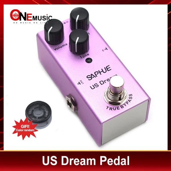 Kabel SAPHUE Elektris Gitarre US Dream Distortion Pedal Volumen/Dist/Ton Knopf Effekt Pedal Mini einzelner Typ DC 9V True Bypass