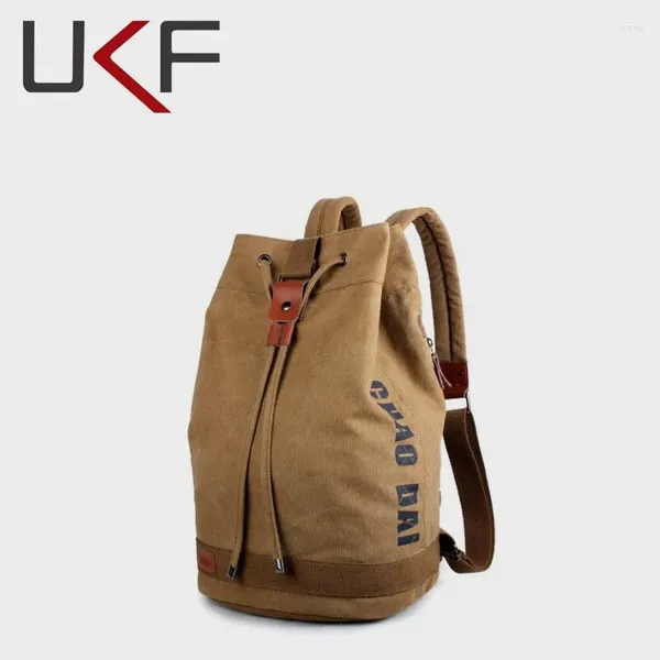 Backpack UKF Men caminhando caminhando Trekking Travel Equipment Bag Women Women Outdoor Prawtring Balde Canvas Duffle Blosa Laptop Rucksac