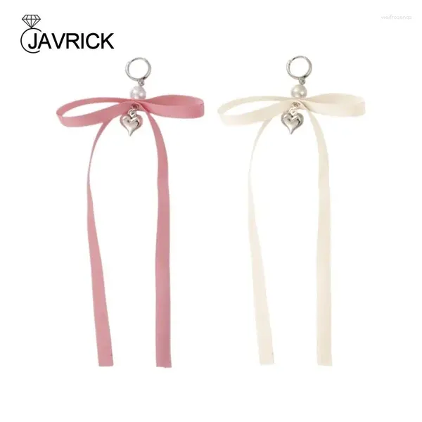 Brincos de argola de fita moda arco de coração elegante anéis de orelha de borboleta de borboleta acessórios para mulheres e meninas