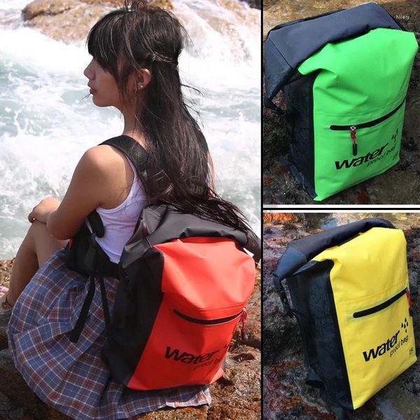 Depolama Çantaları 25L açık su geçirmez kuru çanta sırt çantası sırt çantası paketi çuval yüzme rafting kanadı nehir trekking yüzen yelken