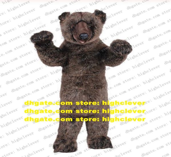 Peluche orso marrone grizzly orsi silvertip grizzlies mascotte costume da cartone animato per adulti outfifit sport eventi sportivi di alto livello5943358