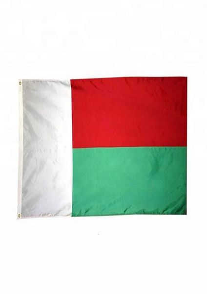 Madagascar Flag de alta qualidade 3x5 ft 90x150cm Festival Festival Party Gift 100d Polyster Indoor Outdoor Print Bands Banners2466391