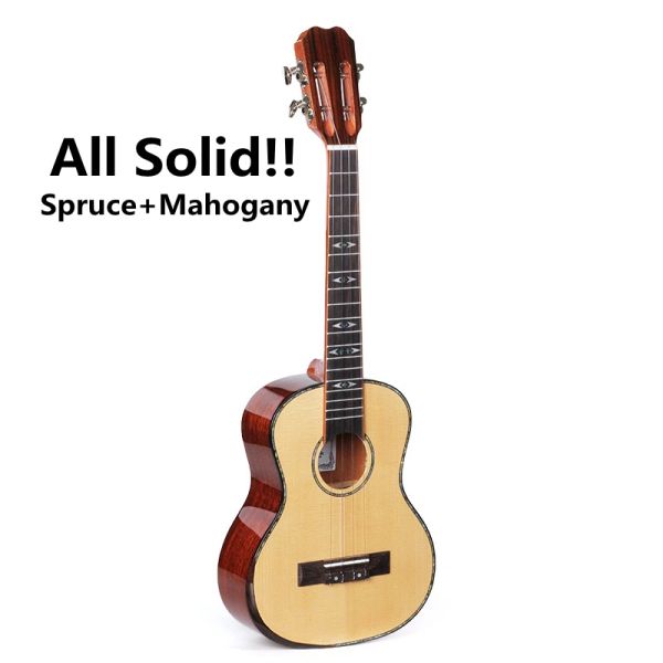 Guitarra completa abeto sólido ukulele mogno concerto tenor 23 26 polegadas guitarra elétrica ukelele 4 strings guitarra uke picea asperata