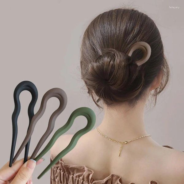 Hair Clips Fashion Sticks Fork para mulheres meninas elegantes penteados u em forma de clipe pinos acessórios de cabeceira