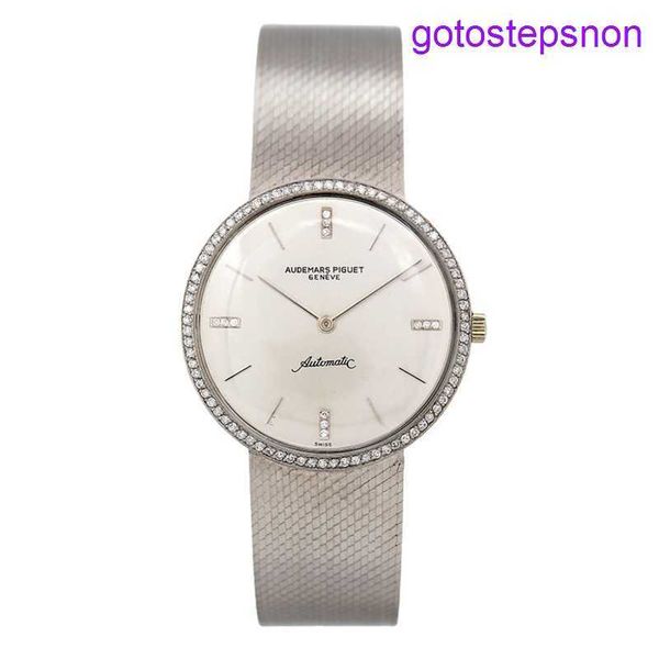 Designer AP Wrist Watch Mass assistir 18K Platinum com Diamond Back Back Mecânica Mecânica Mulher Womens Assista Luxo Relógio Assista Swiss