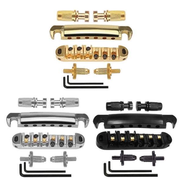 Gitar melodisi o matic gitar eyer köprü için gitar parçaları aksesuarları gümüş siyah altın