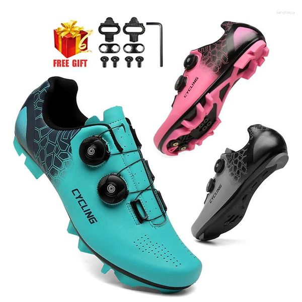 Sapatos de ciclismo listados Men Locking Road Bike MTB Racing SPD não esportes ao ar livre unissex