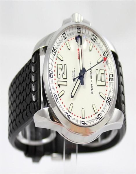 Hochwertige Verkauf von Miglia White Dial Men039s Automatic Bewegung Watch Edelstahl Herren Sportgelenk Uhr Gummi -Gurt 248i2803670