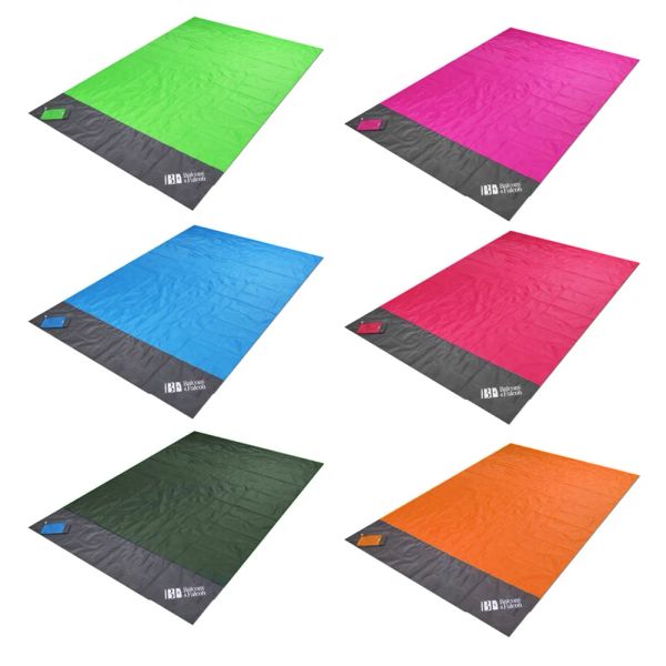 Pads 140x200 cm Pocket Beach Picknick Sandmatte kostenlos wasserdichte Decke Camping im Freien Campingzelt Falten Bettwäsche