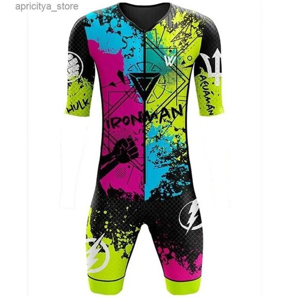 Bisiklet Jersey Setleri VV Spor Tasarımı Mans Mans Kısa Seve Triatlon Roupa Ciclismo Maskulino Bisiklet Skinsuit Pro Takım Giyim Hız Yüksek Kalite L48