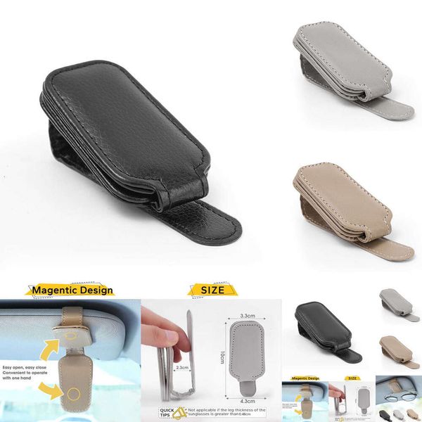 Novo carro de upgrade Car Sun Visor Sunglasses Solder Holder Auto Armazenamento Case