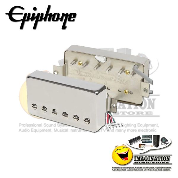 Kabel Epiphone Probuckers E -Gitarren -Pickups Set von 2 Chrom