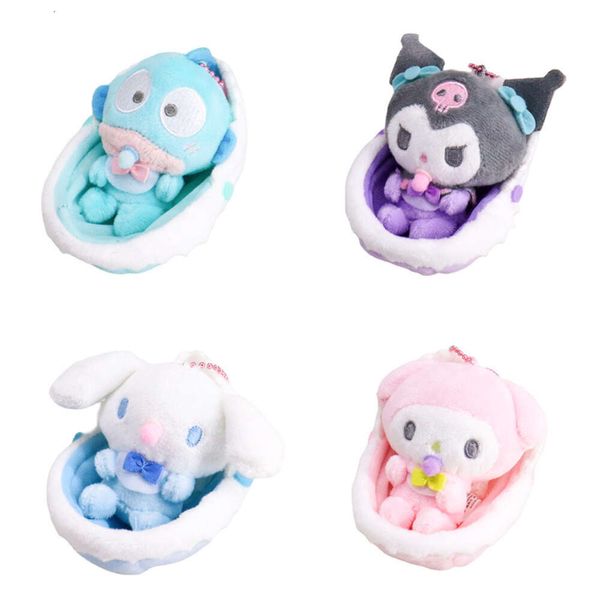 Cartoon Anime Multi Colors süße Melodie Kuromi Baby Serie Kawaii Schnuller Anhänger Schlüsselkette Plüsch Feiertagsgeschenk Kinder Spielzeug Spielzeug