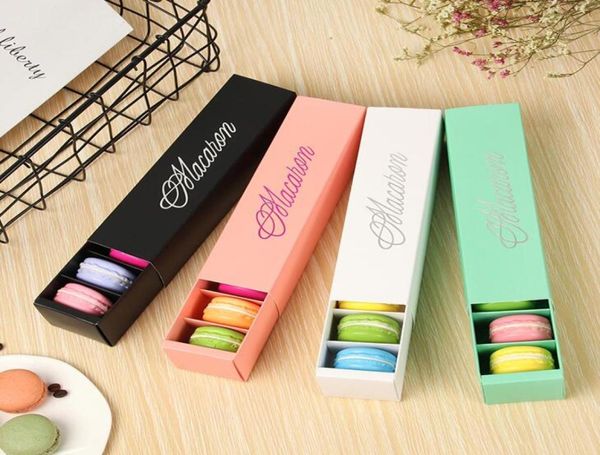 4 colori Macaron Packaging Fedding Regalo per feste di carta Laser Boxes 6 Grids Chocolates Cookie Packing Box LX17125135059