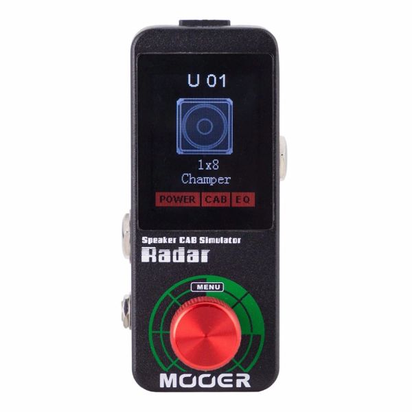 Guitarra mooer radar simulador de guitarra Pedal para efeitos de baixo Efeito de baixo Pedal AMP Simulação 30 Efetor de gabinete de táxi de cá