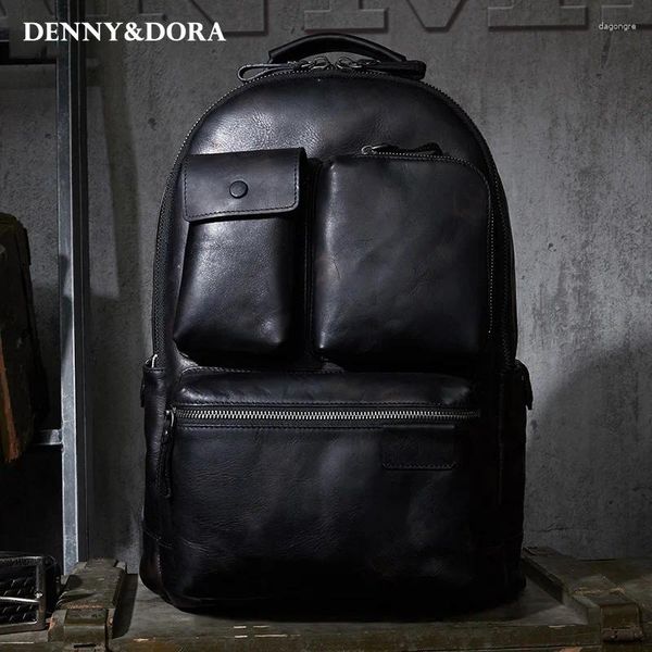 Backpack Luxury's Men's Cow Leather - Bag em estilo militar