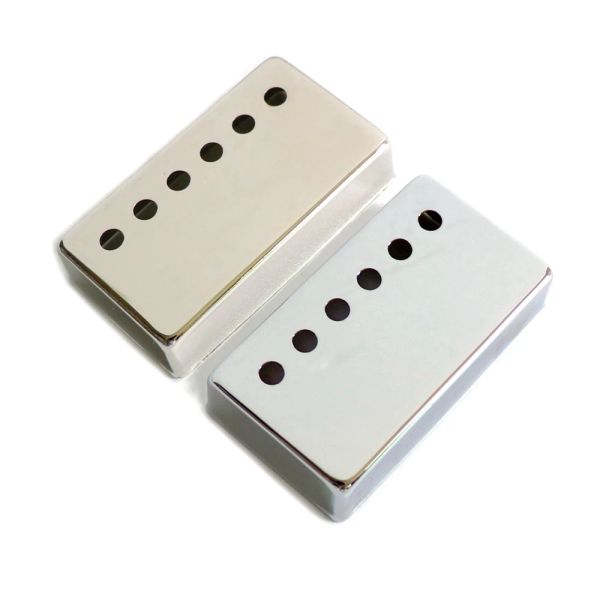 Cabos 2pcs/pacote 50/52mm níquel prata humbucker lp captador de guitarra capas para kits de captação PAF Peças