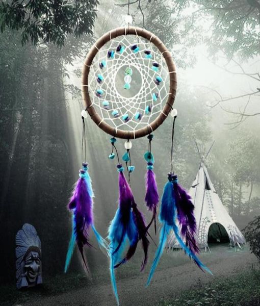 Wind Chimes Indian Style Feather Anhänger Traumfänger Heimdekoration Hängende Dekoration Schöne Geschenk1531279