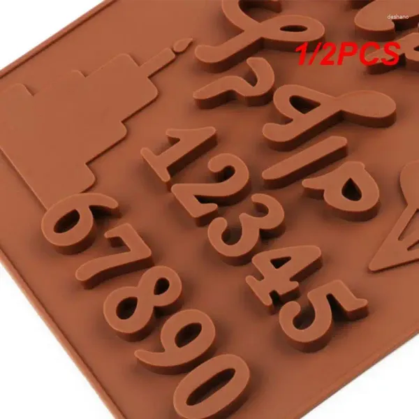 Moldes de cozimento 1/2pcs Ferramenta molde Creative Silicone 3D Padrão para fondant Patisserie Candy Bar Wholesale 2024
