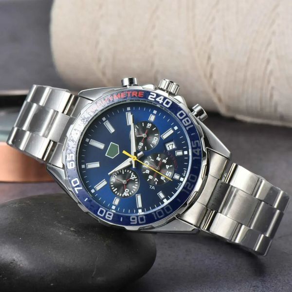 Neuer Bester Preis Hot Tog Formel1 Designer Luxus hochwertiger Männer-Tag-Uhr-Quartz-Bewegung Vollfunktion Drei-Augen-Zifferblatt Chronograph klassische Männer Uhren p06