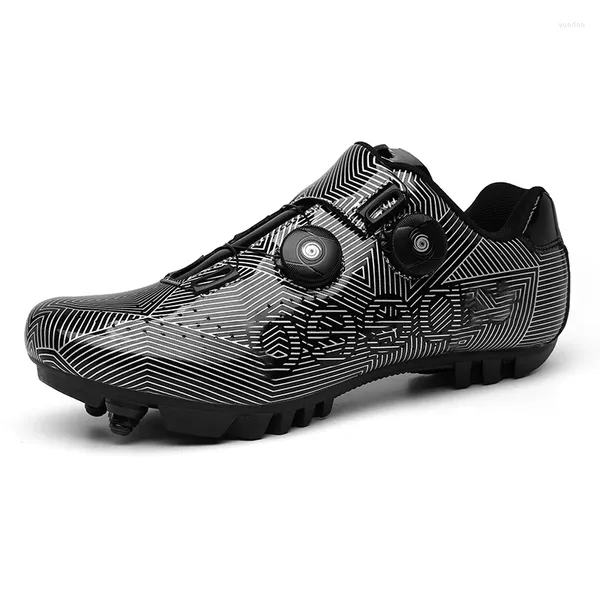 Sapatos de ciclismo Power Lock Mountain Riding Road Sneaker MTB Men e Women's Bicycle Tamanho grande 36-47 jardas