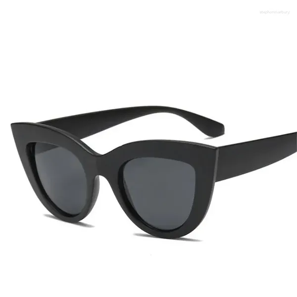 Солнцезащитные очки мода кот глаз женщин 2024 тонированные цветные линзы мужчины винтажные солнцезащитные очки