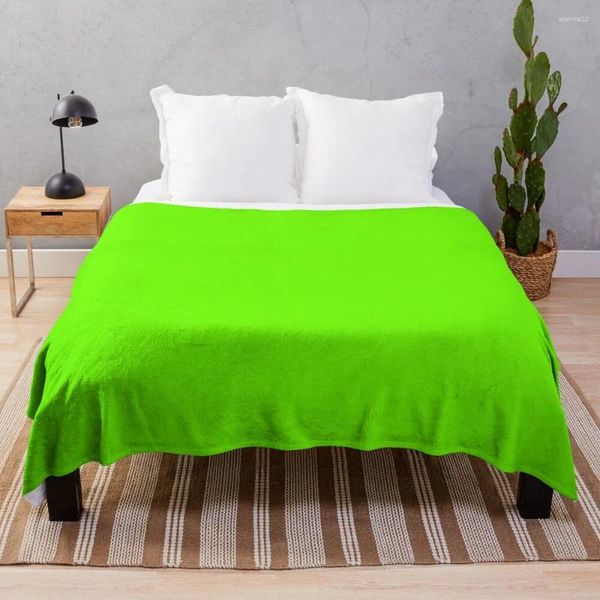 Coperte super luminose fluorescente fluorescente lancio neon lancio di divano decorativo multiuso grazioso plaid