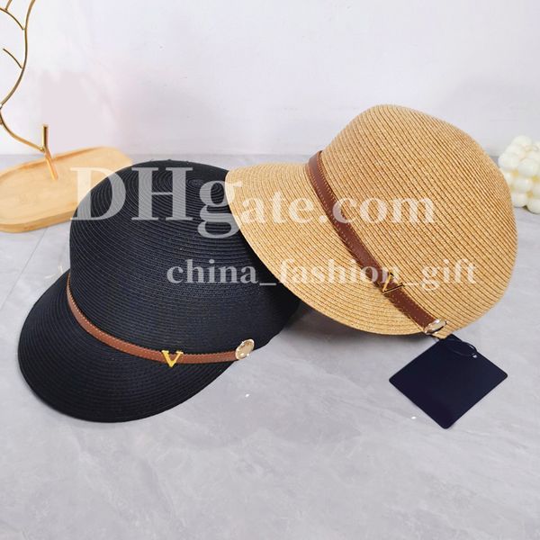 Дизайнерская шляпа роскошная шляпа из солнечного шарики женщины Каскет Соломенная шляпа Элегантная туристическая шляпа Шляпа Солнце защита Шляпа