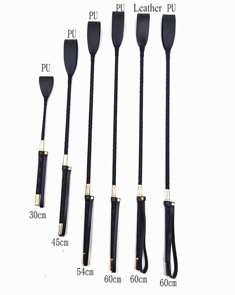 Massaggio 3060 cm in pelle nera in pelle sculacciata paddle whip long flirting slave bdsm bondage fustigger giocattoli sessuali per donne adulti sm games8584469