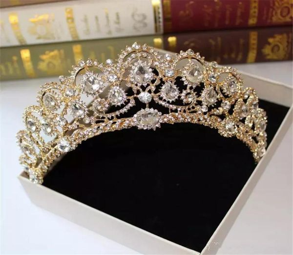 Incredibile matrimonio in oro Maggiore Crown Crown Crystals Royal Crystal Nature Crowns Stone Bash Abbattina Slivo Masquerade Birthday Party9067681