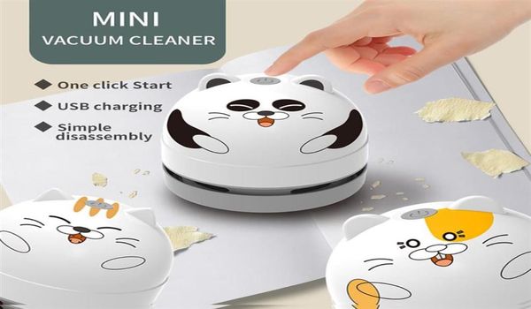 Mini desktop portatile Cleaste per la tastiera portatile Panna Cute Panda Design Design Vacuum Clean for Office School Home DHLA55A096219462