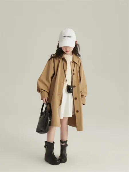 Casaco 2024 Styles Girls Trench Spring Spring Slave Modane