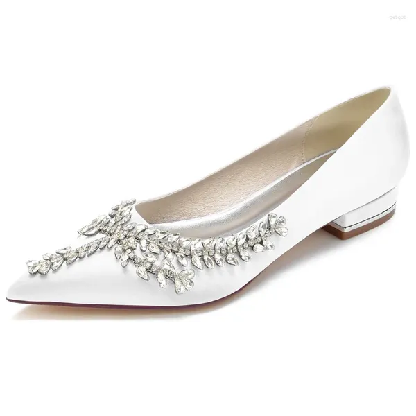 Scarpe casual di lussuoso strass di strass per matrimoni puntati in punta di piedi per la madre della sposa/damigelle/ballo/ballo/sera/cocktail