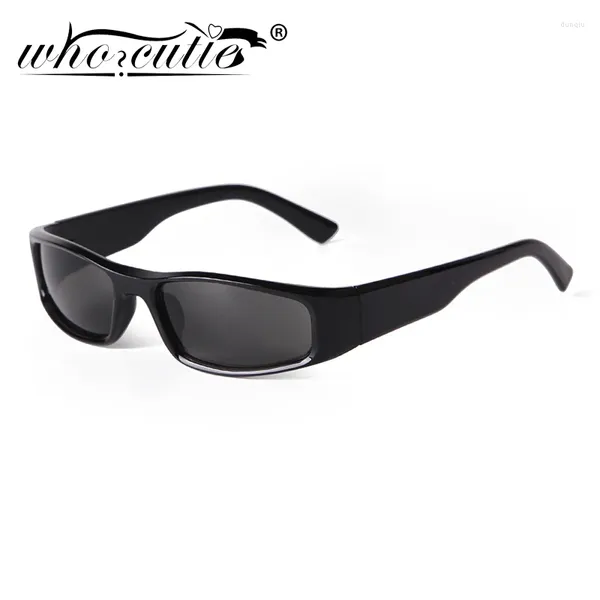 Sonnenbrille Trendy Wrap Y2K Sport Männer Frauen Brand Designer Radfahren Vintage Schmale Rechteck braun Schatten Sonnenbrillen Männlich