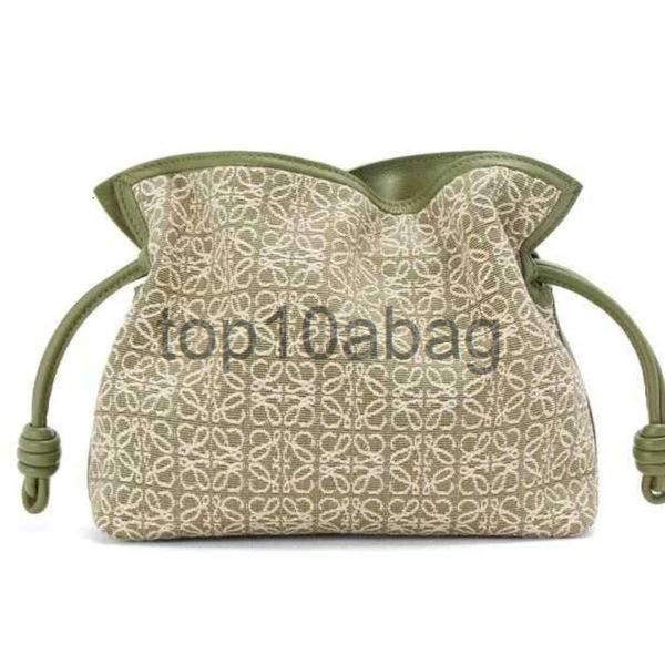 Loeweee Loewew Bag Loeweely Royway Jacquard 30.24 Flamenco de saco de bênção pequeno dentro do design de corda de chaves encantador em ambos os lados