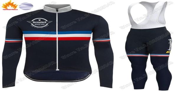 Rennsätze Sets French National 2021 Cycling Trikot Set Frankreich Team Kleidung Langarm Fahrrad Uniform Hosen Bib Maillot Ropa4212410