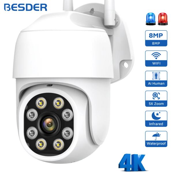 System 4K 8MP PTZ WiFi Camera AI Human Detection 1080p Outdoor Security IP -Kamera WiFi Auto Tracking P2P CCTV Videoüberwachung Kamera