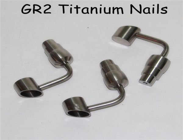 90 Bucket Titanium UNIL 10mm 14mm 18mm Male feminino gr2 titânio unhas dabber para petróleo Dab Rigs Bongo de vidro Fumando tubos de água1581896