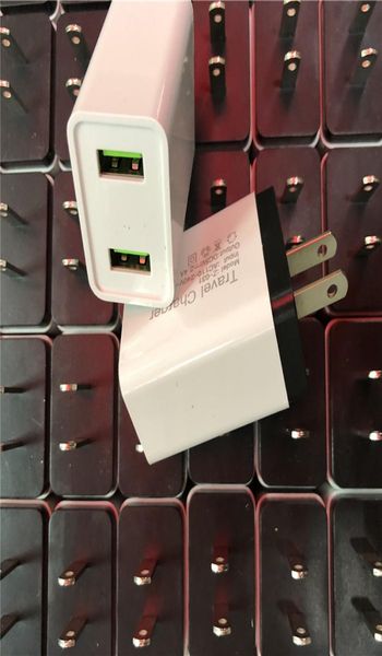 Целая настенная зарядные устройства 5V 2A US Plugul 2USB Travel Home Wall Adapter Universal AC Power Adapter для смартфона1770676