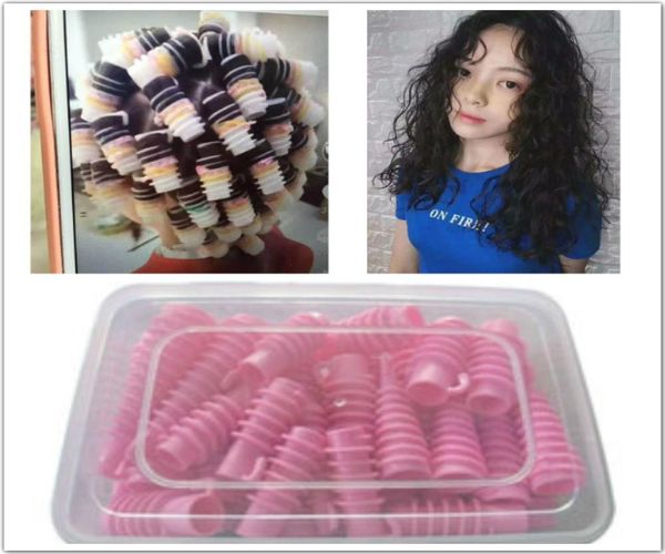 30pcs Conjunto de cabelos Cha cabelo Curls Profissional Profissional Heldress Curly Diy Salon Rollers Salon Rollers Plástico Perm hastes 6 tamanhos4817127