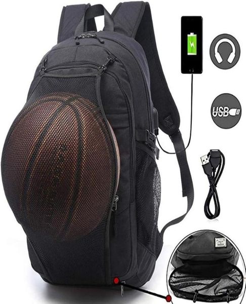 Backpack Tuguan Brand Basketball Backpacks com USB Charger School Bag Pro Sport ULTRALARGE CAPACIDADE2898282